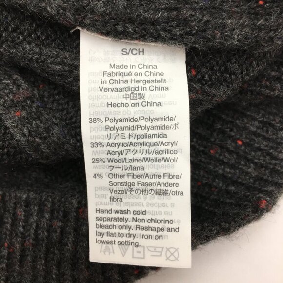 NEW Madewell Donegal Dark Gray Sweater Dress Long Sleeves Mock Neck Small - Picture 7 of 8